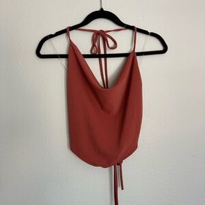 Rust color scarf top